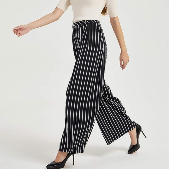 Tronjori striped wide leg pants - Picture 4 of 8
